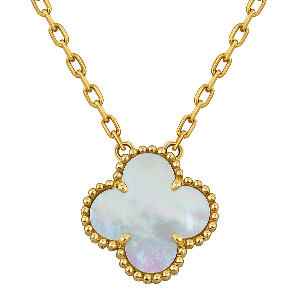 Колье из жёлтого золота с перламутром (050463)