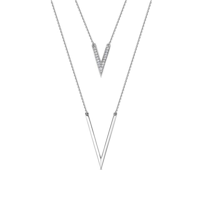 Колье из платины с бриллиантами (048313)