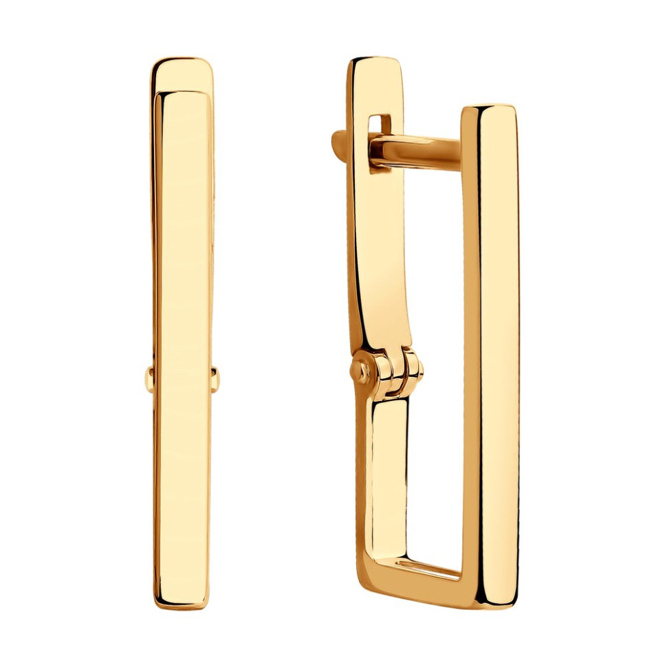 Серьги из красного золота (045724)