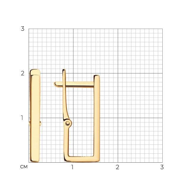 Серьги из красного золота (045724)