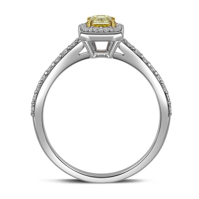 Кольцо из белого золота с бриллиантами (058524)