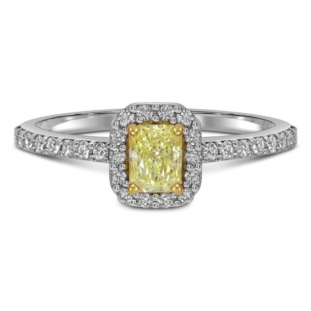 Кольцо из белого золота с бриллиантами (058524)