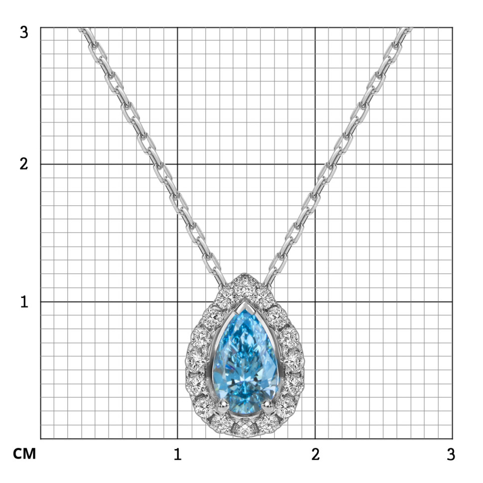 Колье из белого золота с бриллиантами (060191)