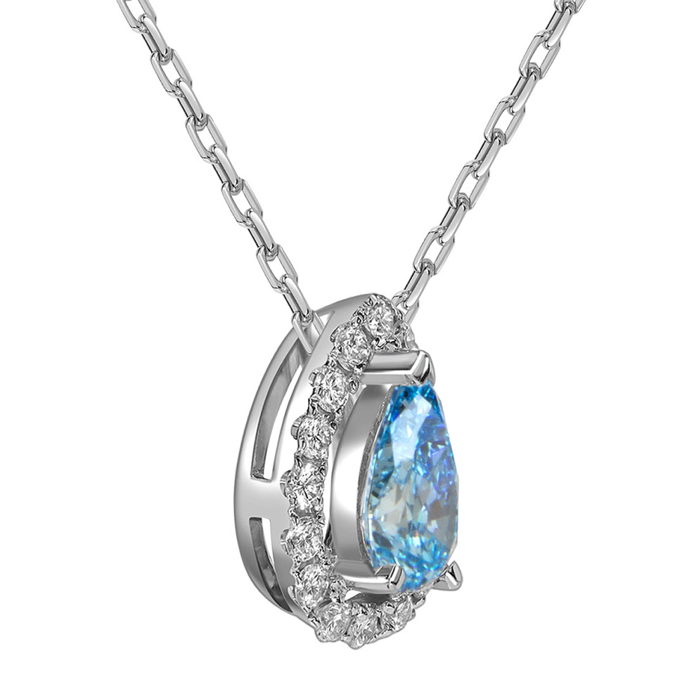 Колье из белого золота с бриллиантами (060191)