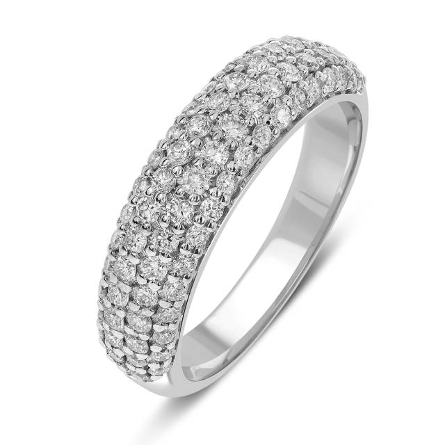 Кольцо из белого золота с бриллиантами (045933)