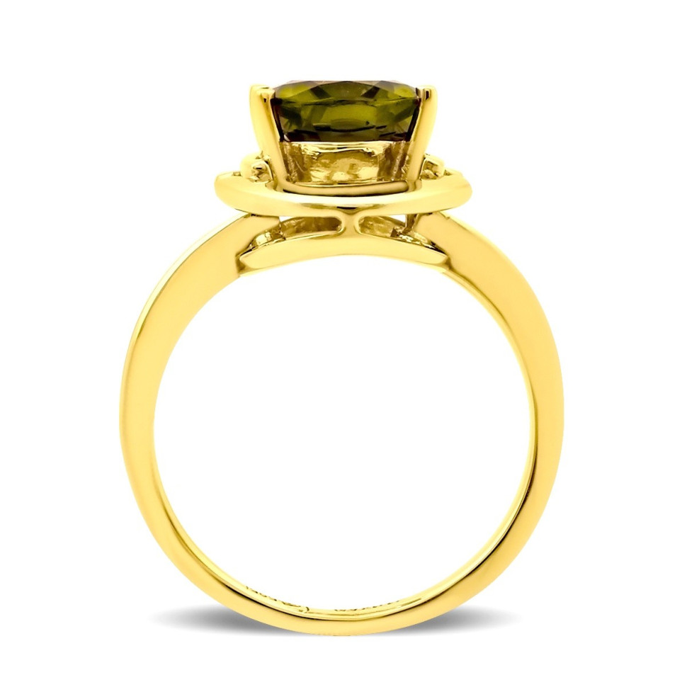 Кольцо из желтого золота с ситаллом (028565)