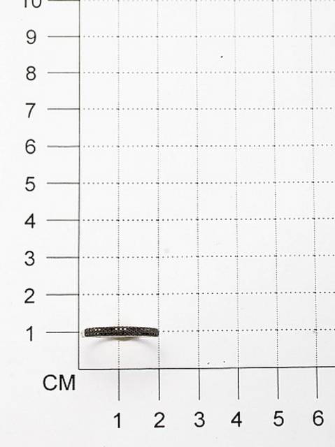 Кольцо из белого золота с чёрными бриллиантами (046807)