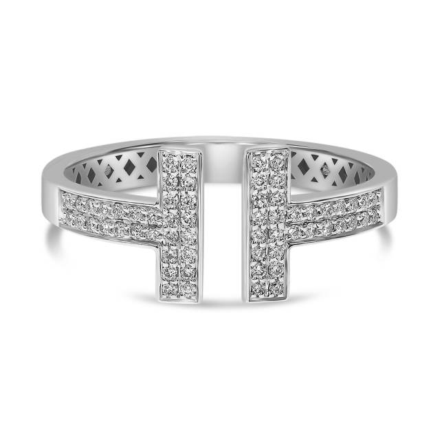 Кольцо из белого золота с бриллиантами (060986)