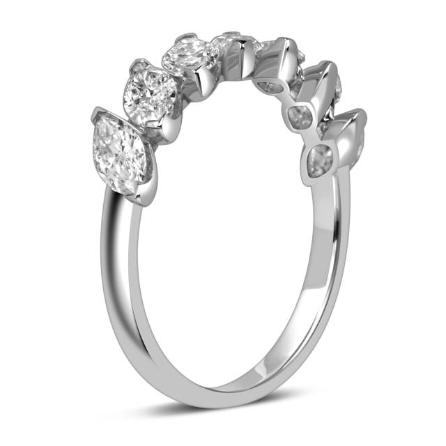 Кольцо из белого золота с бриллиантами (061401)