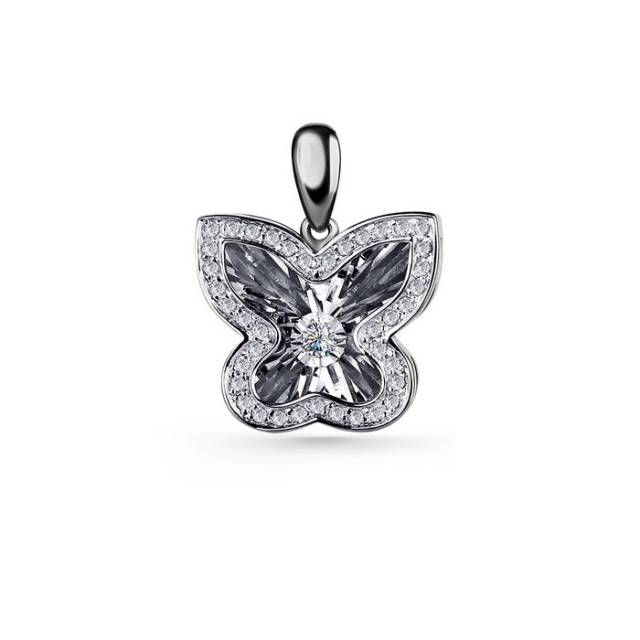 Кулон из белого золота с бриллиантами (061253)