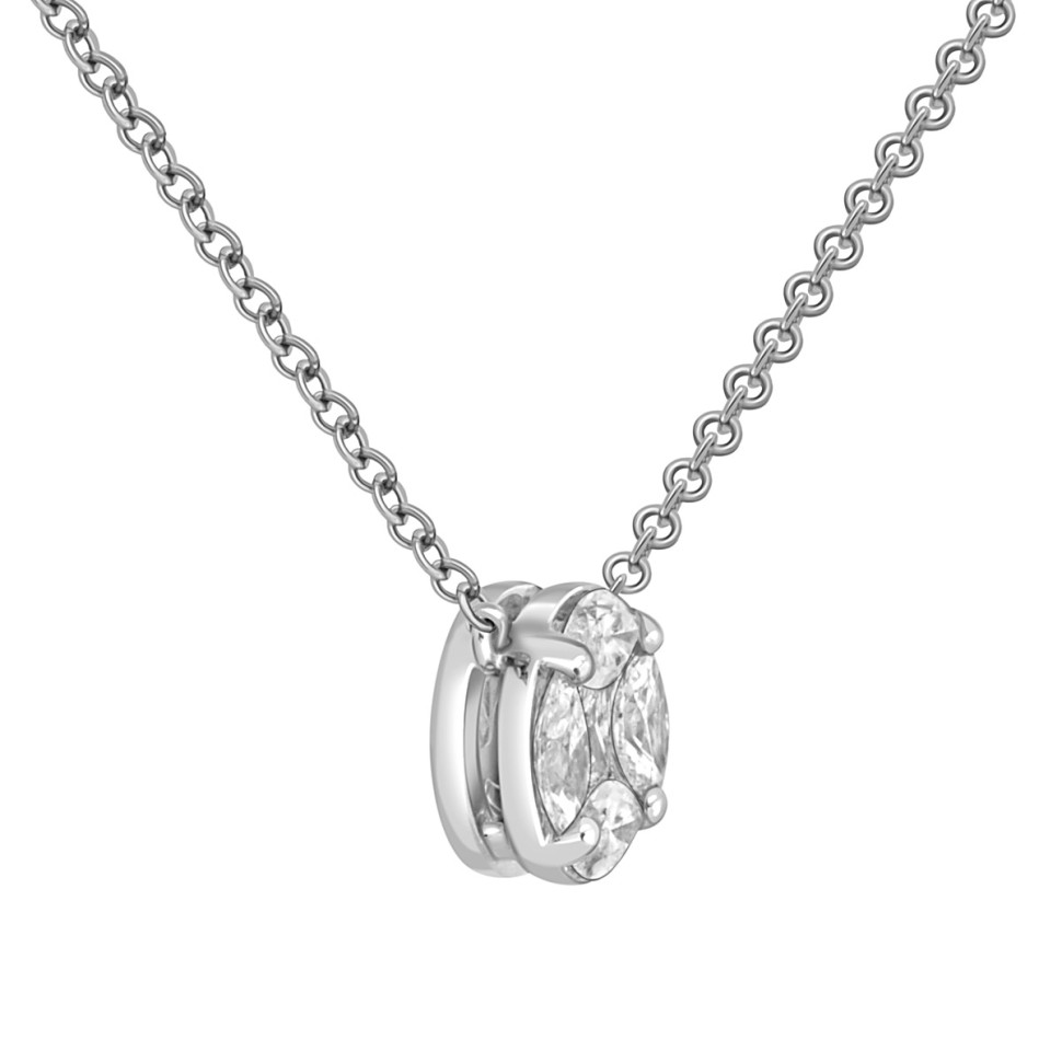 Колье из белого золота с бриллиантами 