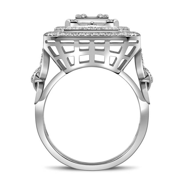 Кольцо из белого золота с бриллиантами (052341)