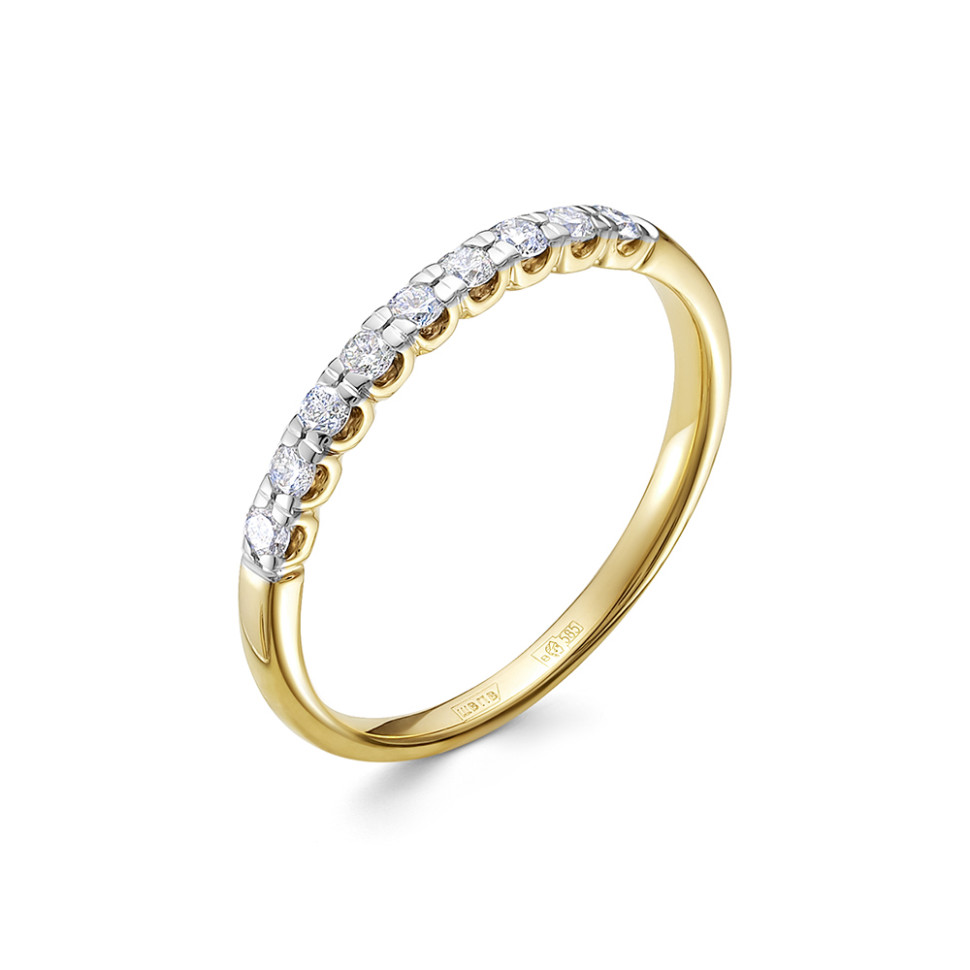 Кольцо из жёлтого золота с бриллиантами (054703)