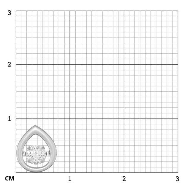 Кулон из белого золота с "плавающим" бриллиантом (041288)