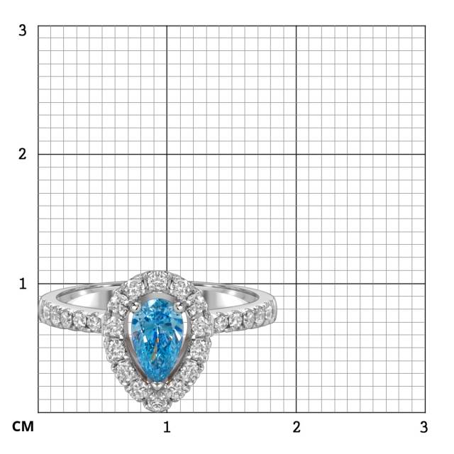 Кольцо из белого золота с бриллиантами (060185)