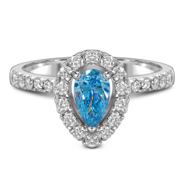 Кольцо из белого золота с бриллиантами (060185)