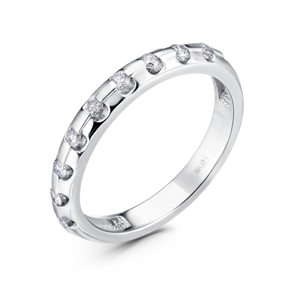 Кольцо из белого золота с бриллиантами (060464)