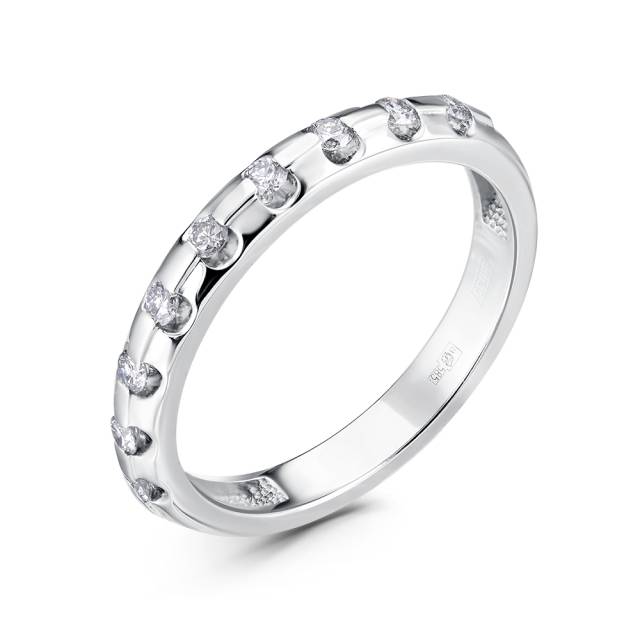 Кольцо из белого золота с бриллиантами (060464)