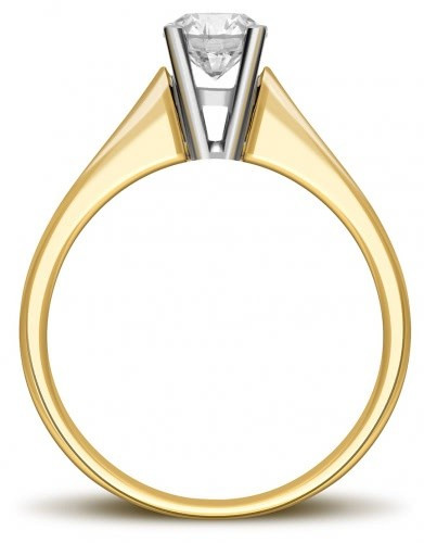 Помолвочное кольцо из жёлтого золота с бриллиантом 16.5