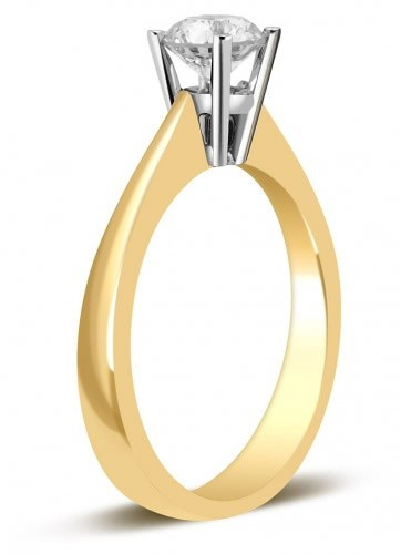 Помолвочное кольцо из жёлтого золота с бриллиантом 16.5