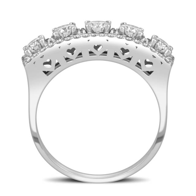 Кольцо из белого золота с бриллиантами (039037)