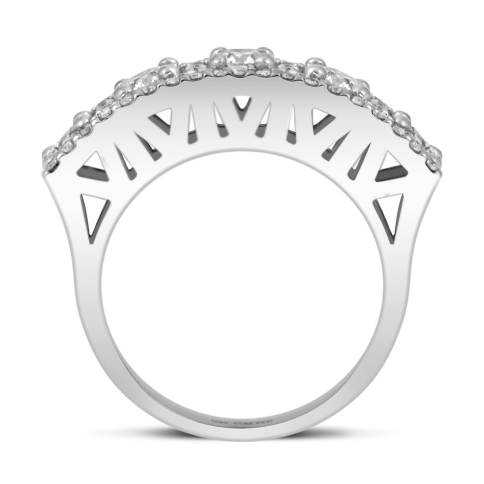 Кольцо из белого золота с бриллиантами (039045)