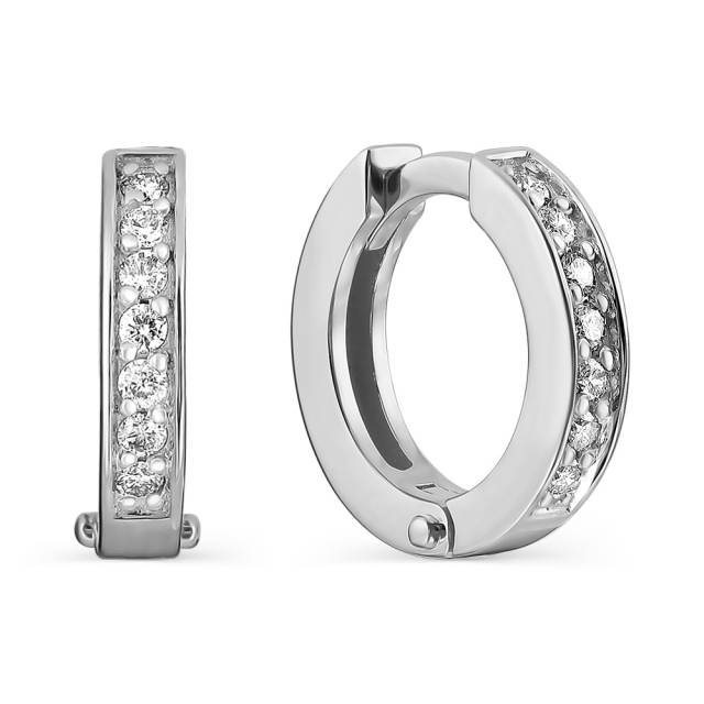 Серьги из белого золота с бриллиантами (059861)
