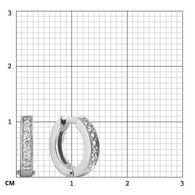 Серьги из белого золота с бриллиантами (059861)