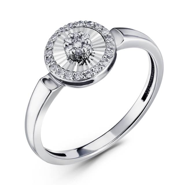 Кольцо из белого золота с бриллиантами (060099)