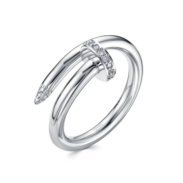 Кольцо из платины с бриллиантами (057993)