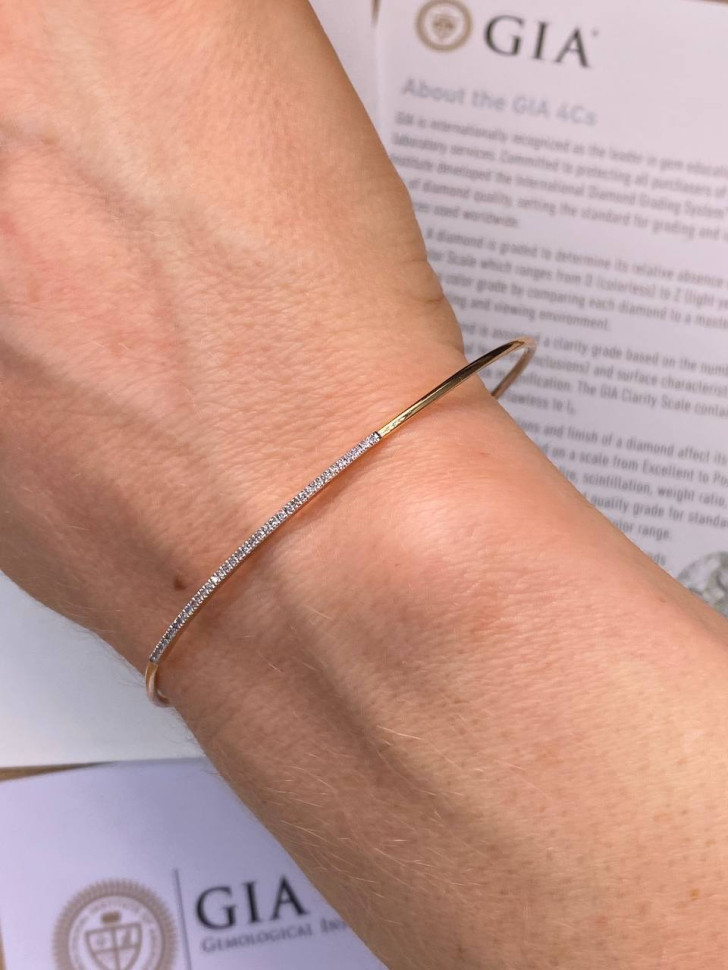 Браслет из жёлтого золота с бриллиантами (040798)