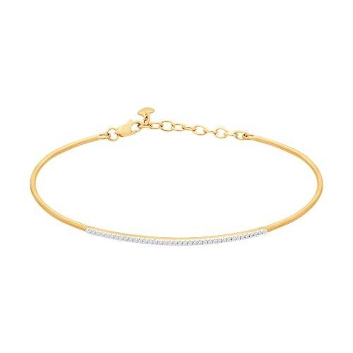 Браслет из красного золота с бриллиантами (040798)