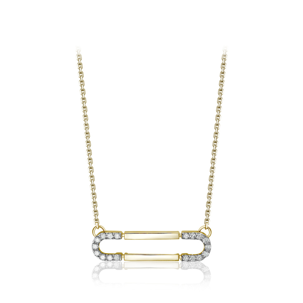 Колье из жёлтого золота с бриллиантами (050896)