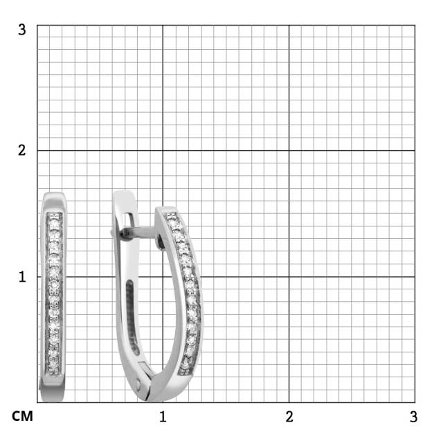 Серьги из белого золота с бриллиантами (024123)