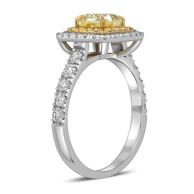 Помолвочное кольцо из белого золота с бриллиантами (054918)