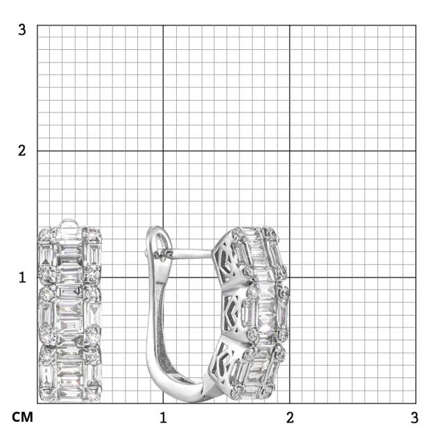 Серьги из белого золота с бриллиантами (051563)
