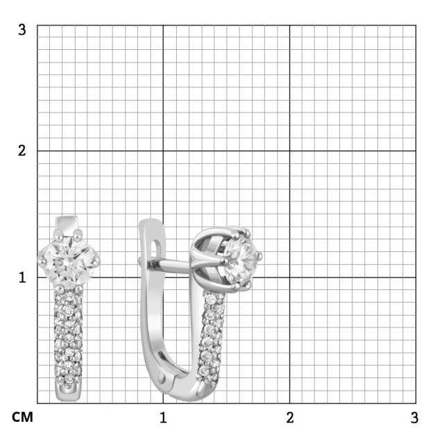 Серьги из платины с бриллиантами (045761)