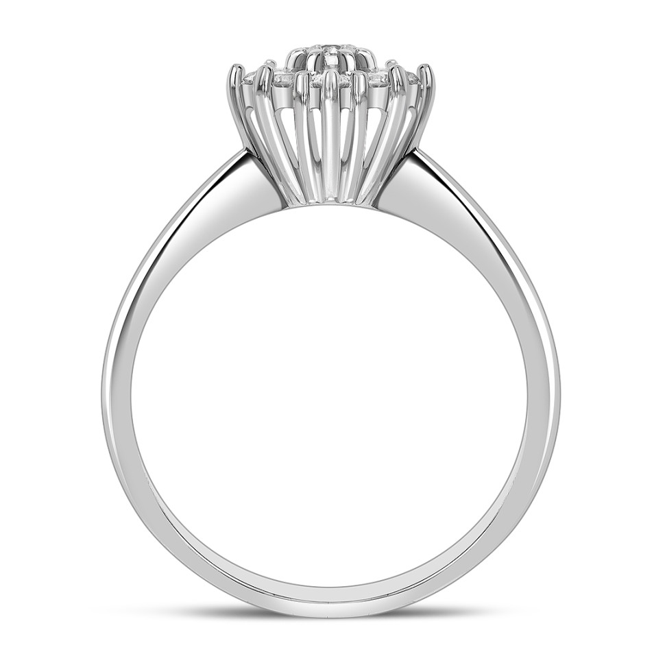 Кольцо из белого золота с бриллиантами (039692)