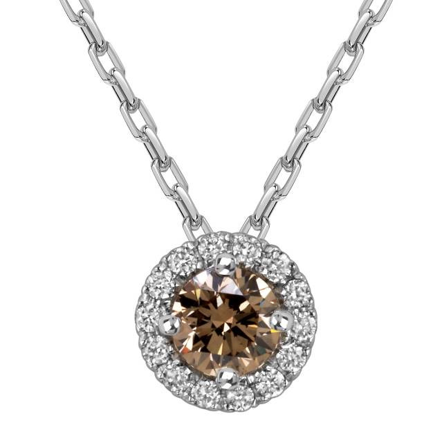 Колье из белого золота с бриллиантами (060855)