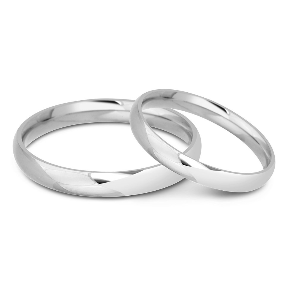 Обручальное кольцо из белого золота (063671)