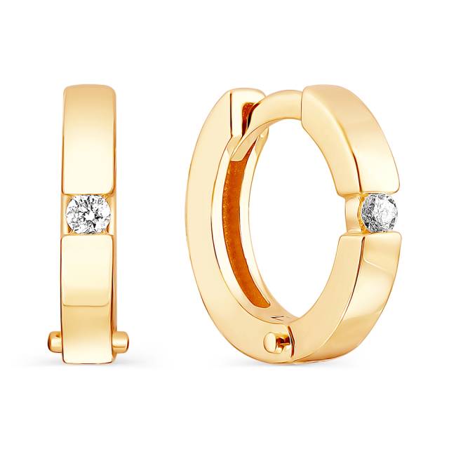 Серьги из красного золота с бриллиантами (059876)