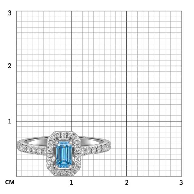 Помолвочное кольцо из белого золота с бриллиантами (060203)