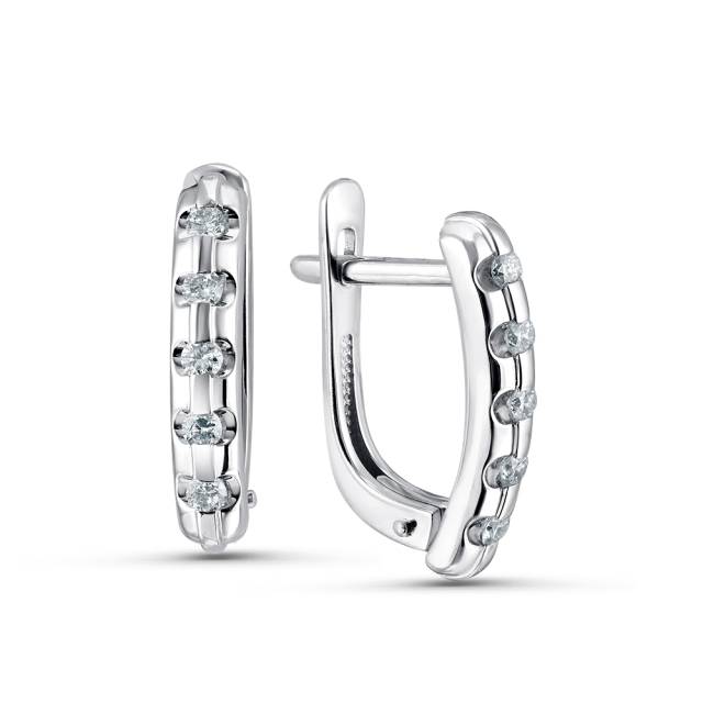 Серьги из белого золота с бриллиантами (060463)