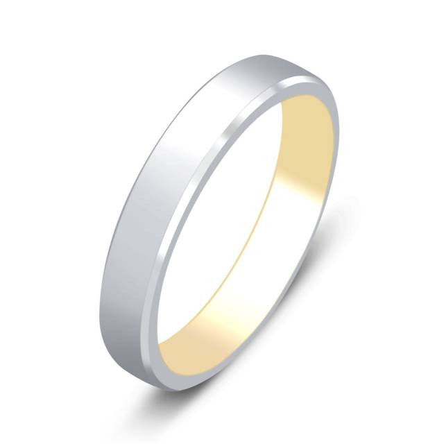 Обручальное кольцо из комбинированного золота Tiamo (014939)