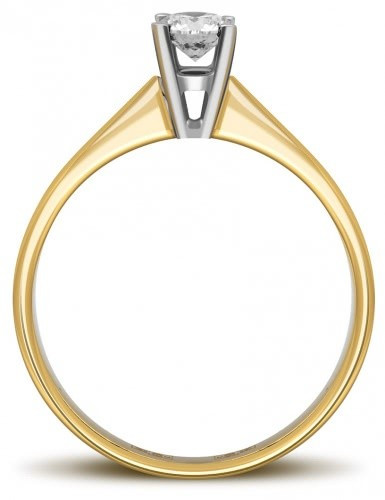 Помолвочное кольцо из жёлтого золота с бриллиантом 16.5