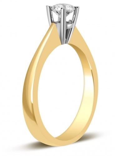 Помолвочное кольцо из жёлтого золота с бриллиантом 16.5