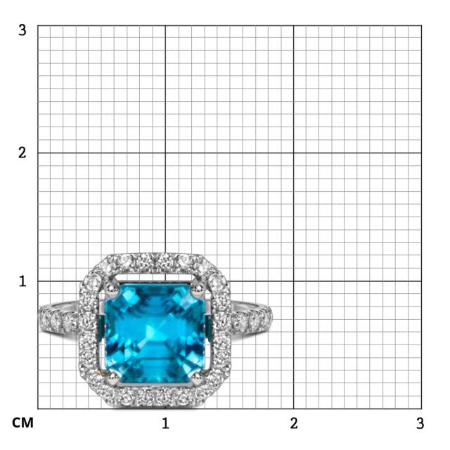 Кольцо из белого золота с бриллиантами и старлитом (059194)