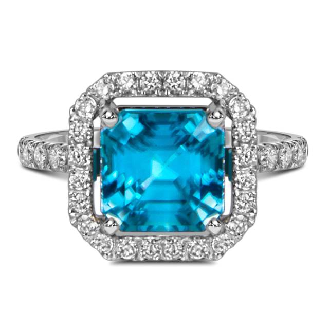 Кольцо из белого золота с бриллиантами и старлитом (059194)