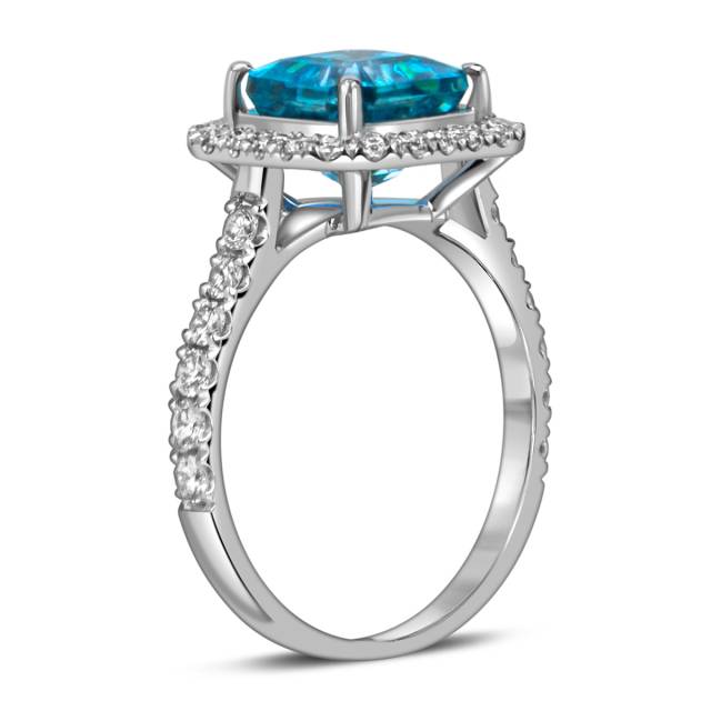 Кольцо из белого золота с бриллиантами и старлитом (059194)