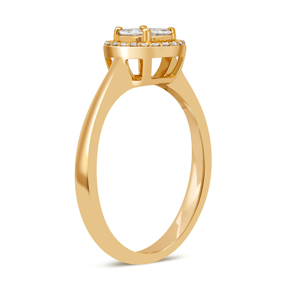 Кольцо из жёлтого золота с бриллиантами (048441)